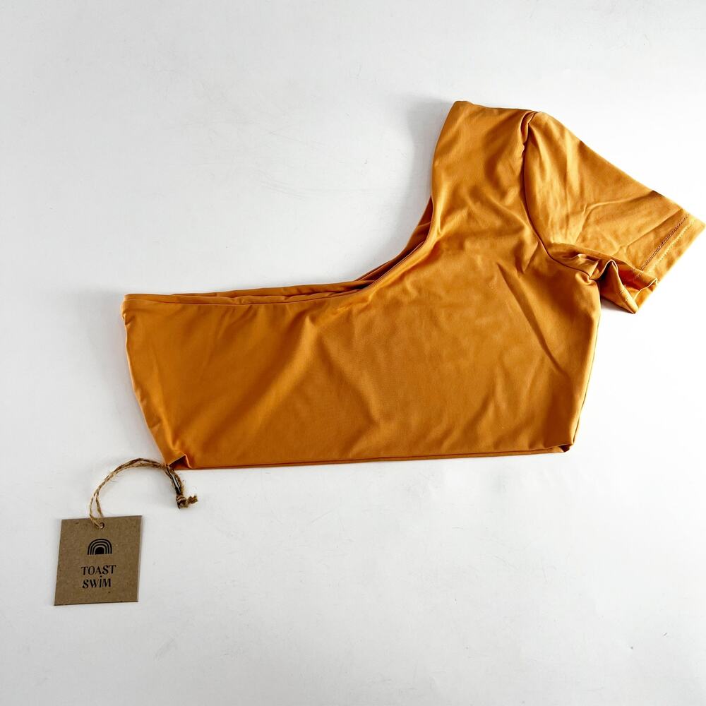 NWT Free People x Toast Swim One Shoulder Bikini Top Swimwear Size S - Picture 3 of 4